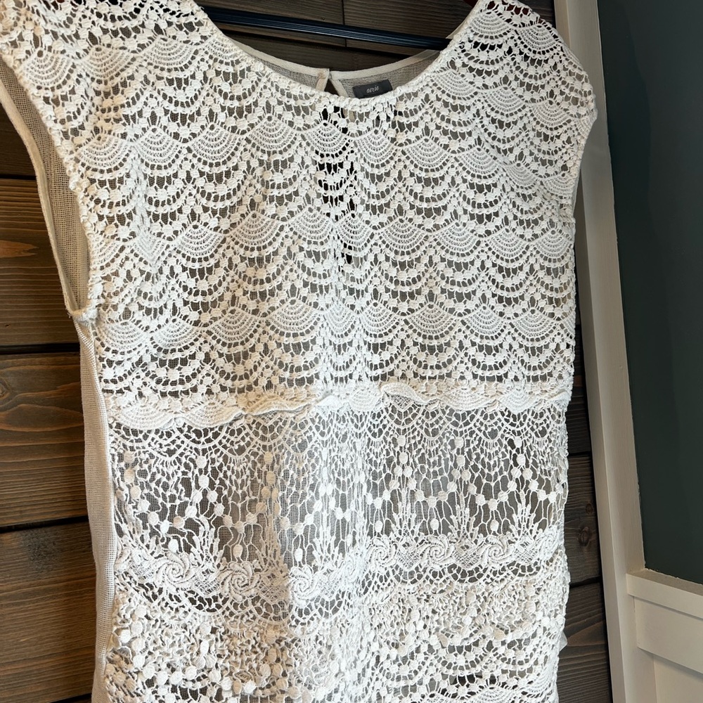 Elegant Off White Lace Top